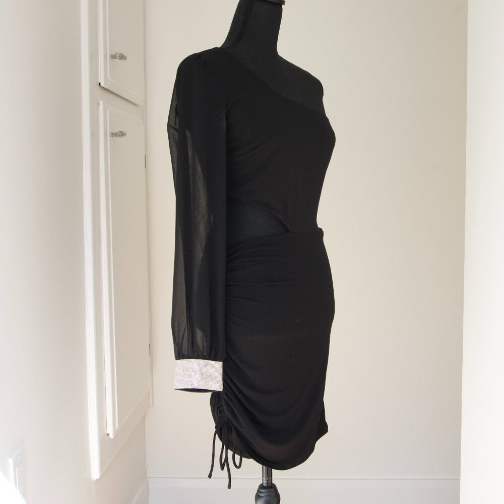 City Studio - One Sleeve Black Dress